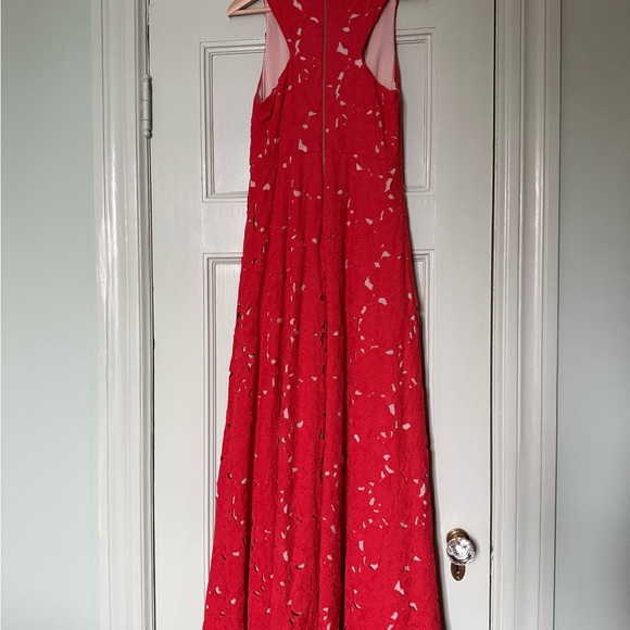 Deep V Red Lace Gown - Picture 3 of 6